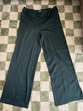Anne Klein Dark Green  High Waisted Trousers Pants for Work
